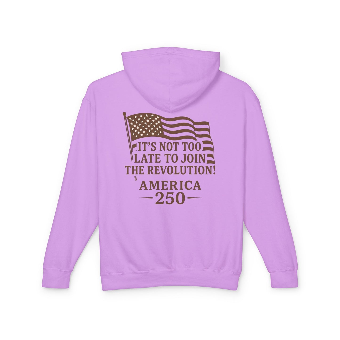 Patriotic Unisex Lightweight Hooded Sweatshirt - Join the Revolution! USA 250, Casual Wear, Gift for Patriots, Fourth of July, Memorial Day