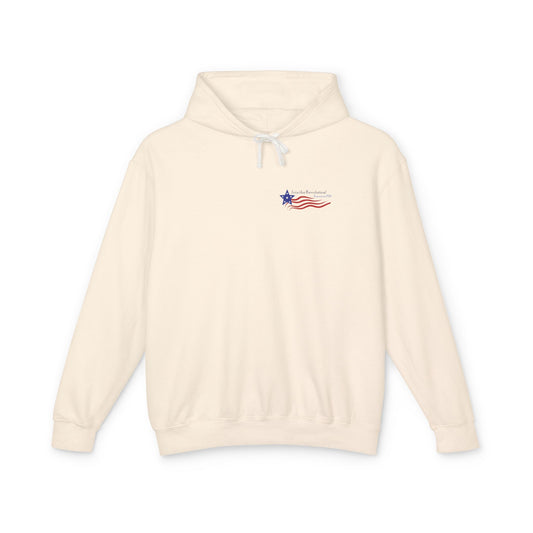 Patriotic Unisex Lightweight Hooded Sweatshirt - Join the Revolution! USA 250, Casual Wear, Gift for Patriots, Fourth of July, Memorial Day