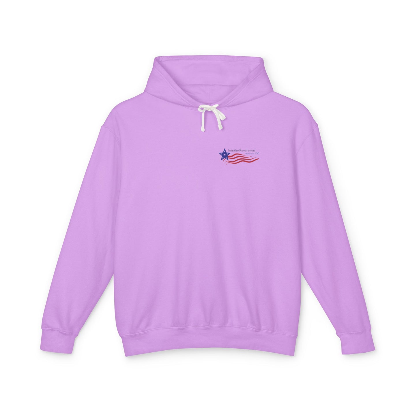 Patriotic Unisex Lightweight Hooded Sweatshirt - Join the Revolution! USA 250, Casual Wear, Gift for Patriots, Fourth of July, Memorial Day