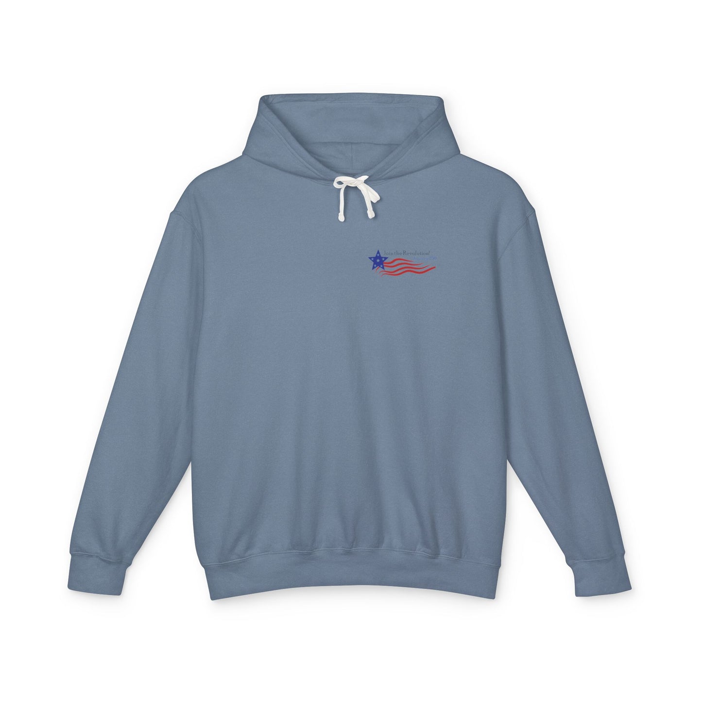 Patriotic Unisex Lightweight Hooded Sweatshirt - Join the Revolution! USA 250, Casual Wear, Gift for Patriots, Fourth of July, Memorial Day