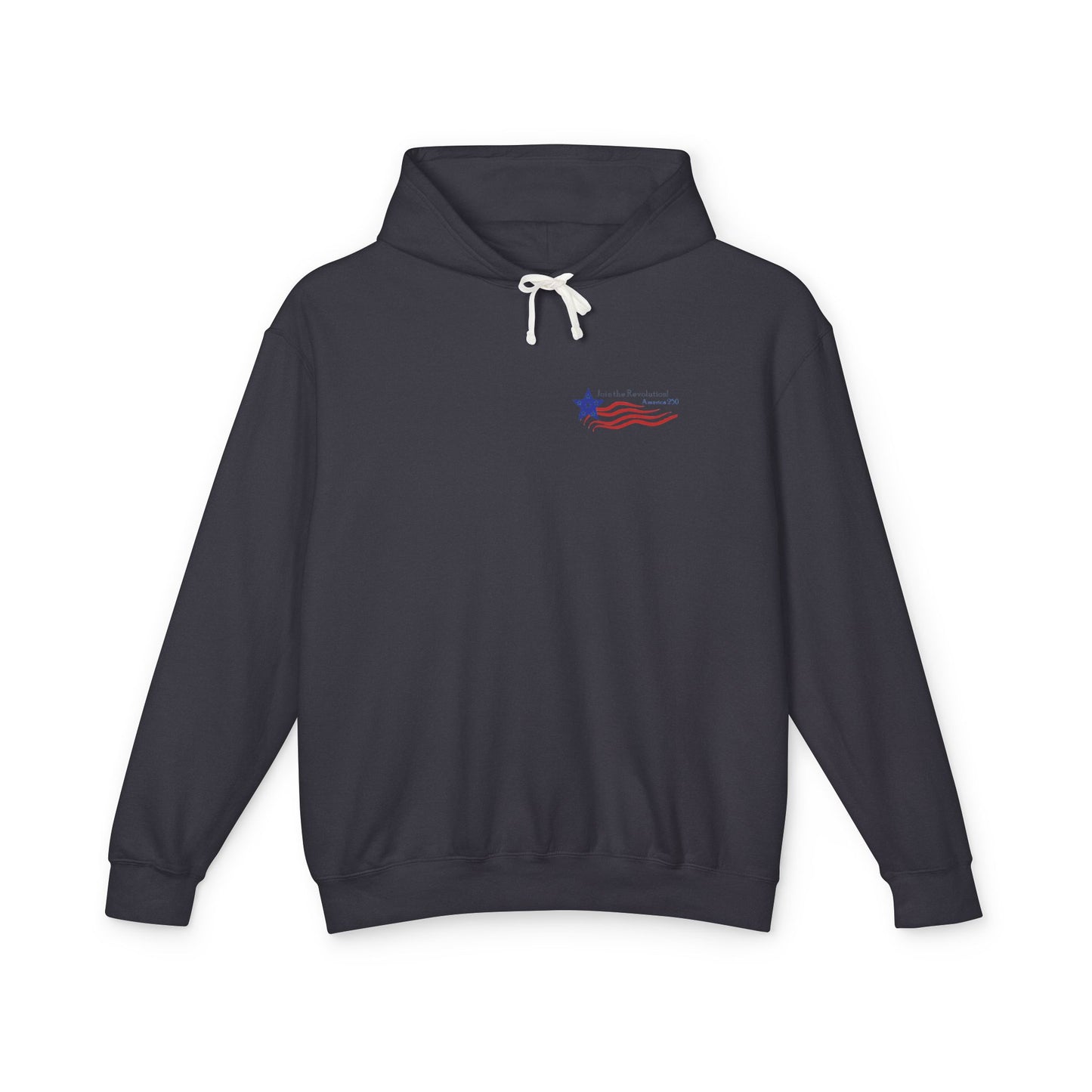 Patriotic Unisex Lightweight Hooded Sweatshirt - Join the Revolution! USA 250, Casual Wear, Gift for Patriots, Fourth of July, Memorial Day