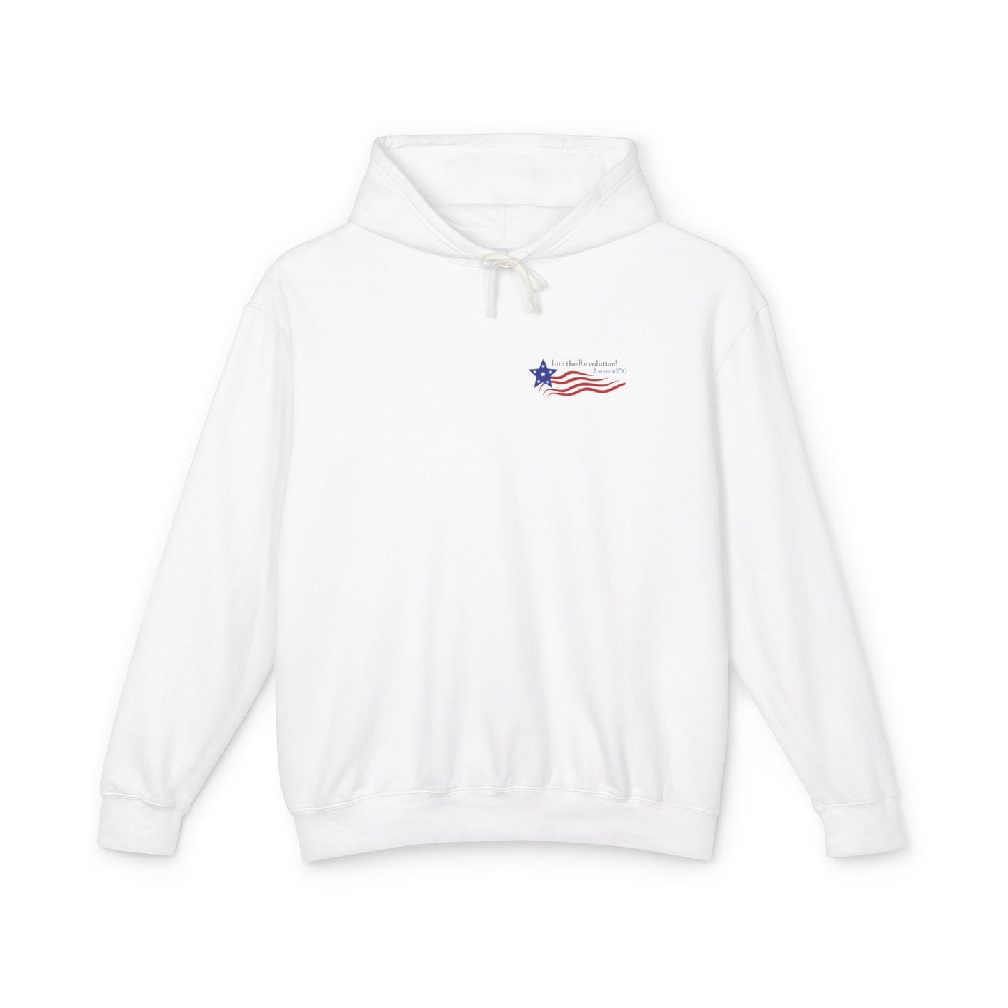 Patriotic Unisex Lightweight Hooded Sweatshirt - Join the Revolution! USA 250, Casual Wear, Gift for Patriots, Fourth of July, Memorial Day