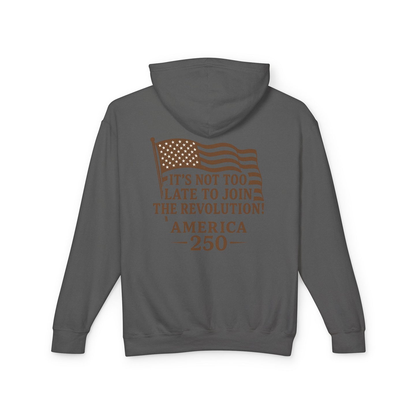 Patriotic Unisex Lightweight Hooded Sweatshirt - Join the Revolution! USA 250, Casual Wear, Gift for Patriots, Fourth of July, Memorial Day