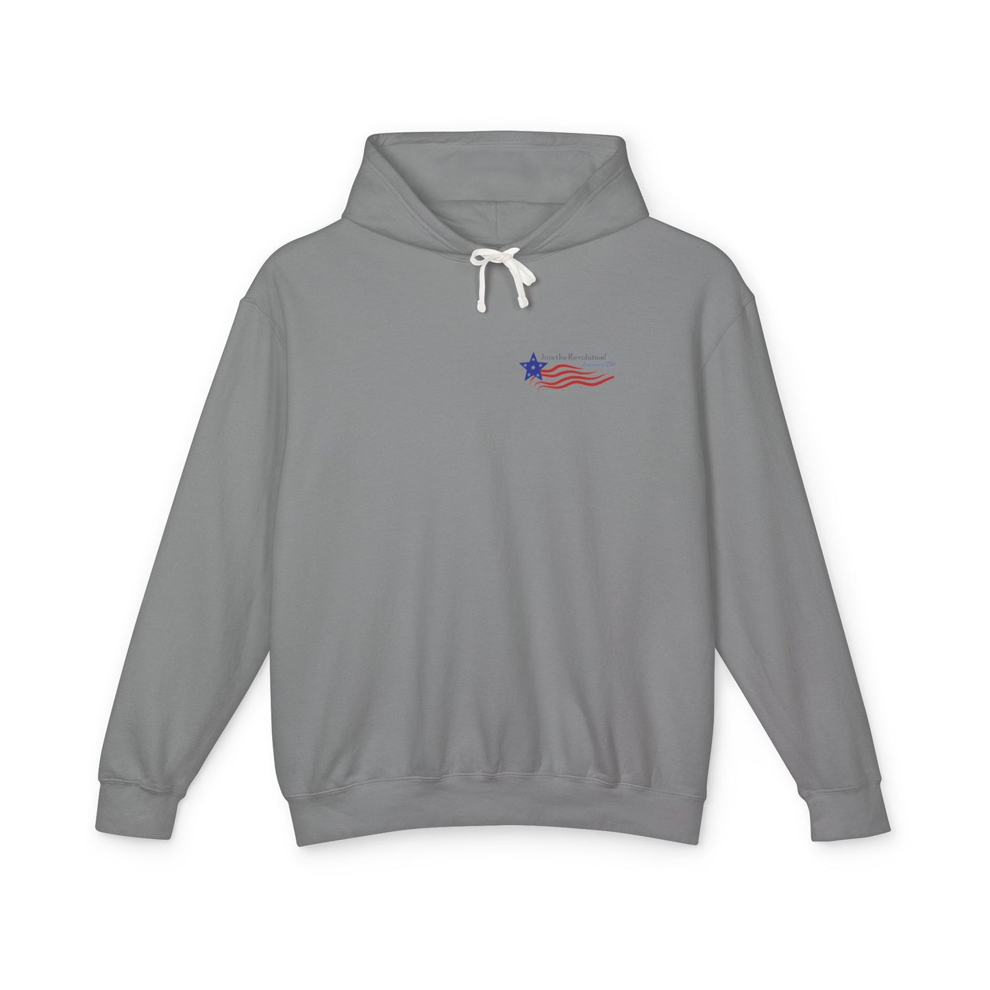 Patriotic Unisex Lightweight Hooded Sweatshirt - Join the Revolution! USA 250, Casual Wear, Gift for Patriots, Fourth of July, Memorial Day