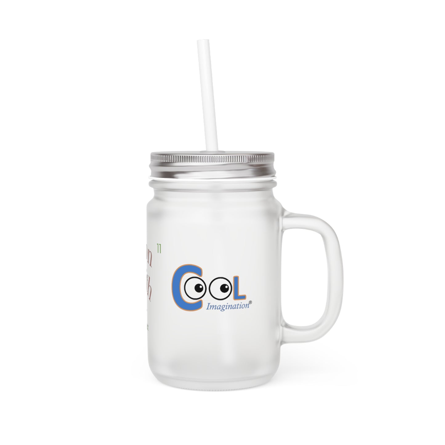 Mason Jar Cup, Imagination Begins With You Drinking Glass, Creative Gift for Writers, Custom Straws Included