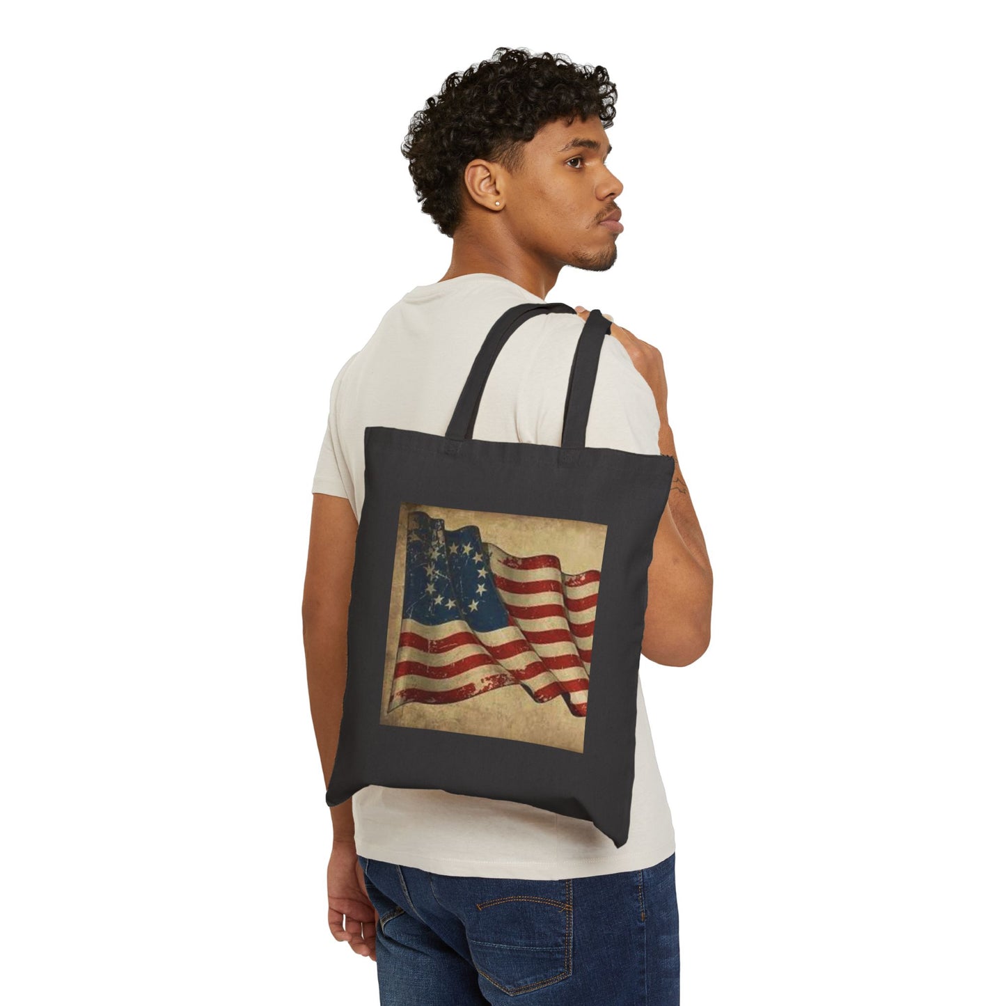 Patriotic Vintage Tote Bag  "It's Not too Late to Join the Revolution"